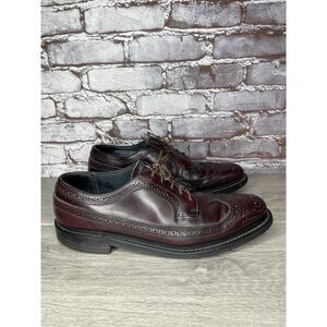 Stuart Mcguire LongWing Blucher Burgundy Leather Dress Shoes Men’s 10.5W US/44EU